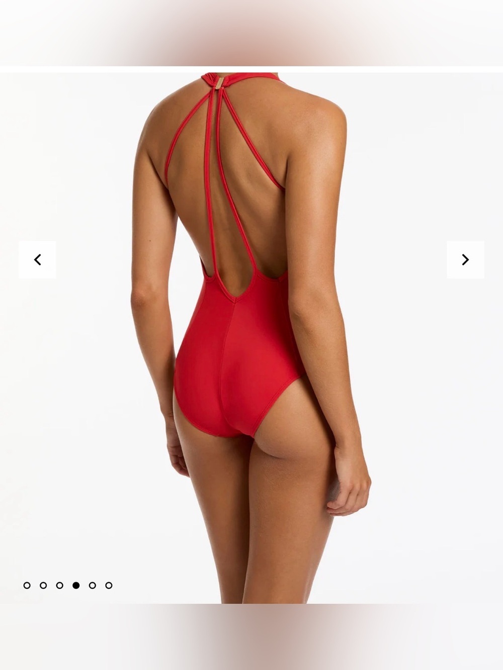 Jets by Jessika Allen red rosso one piece bathing suit 👙sz 10 - Picture 3 of 9